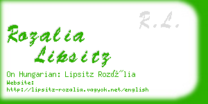 rozalia lipsitz business card